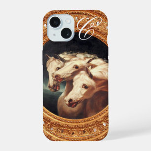 Pharaoh’s White Chariot Horses Monogram iPhone 15 Case