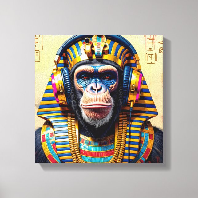 PHARAOH TUT-CHIMPANZEE 2 CANVAS PRINT (Front)