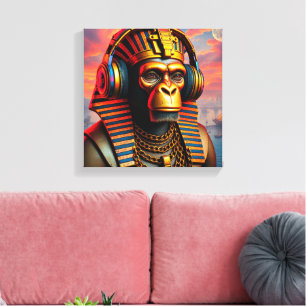 PHARAOH TUT-CHIMPANZEE 4 CANVAS PRINT