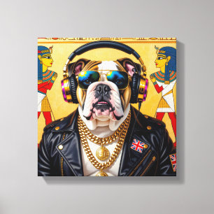 PHARAOH TUT-ENGLISH BULLDOG 2 CANVAS PRINT