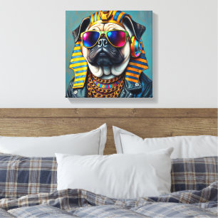 PHARAOH TUT-PUG CANVAS PRINT