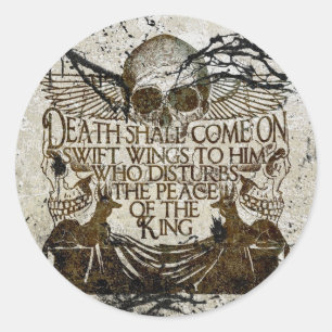 Pharaoh's Curse Classic Round Sticker