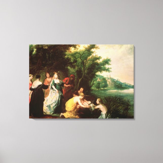 Pharaoh's Daughter Discovering Moses Canvas Print (Front)