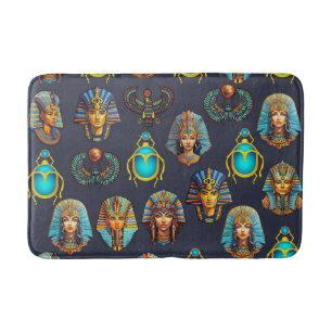 "Pharaoh's Legacy: Antique Egyptian Patterns Bath Mat