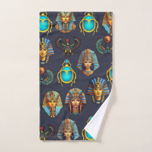 "Pharaoh's Legacy: Antique Egyptian Patterns Hand Towel