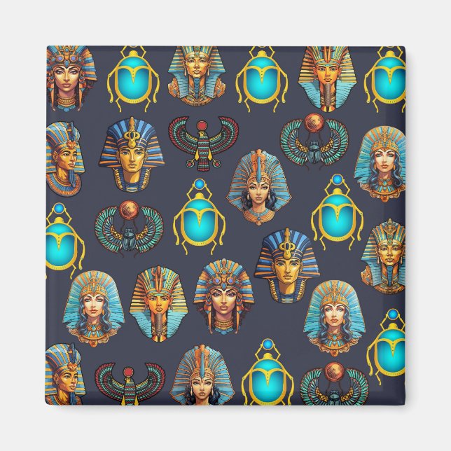 "Pharaoh's Legacy: Antique Egyptian Patterns  Magnet (Front)