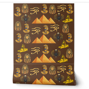 Pharaoh's Legacy: Antique Egyptian Patterns Wallpaper