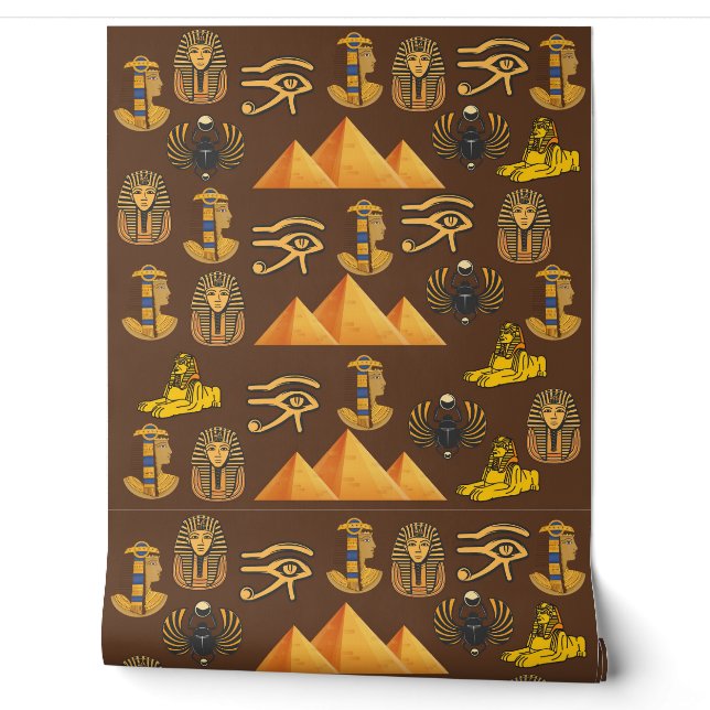 Pharaoh's Legacy: Antique Egyptian Patterns  Wallpaper (Unrolling)