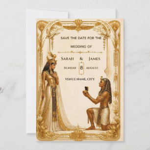 Pharaonic Royal Wedding Invitation Elegant Ancie