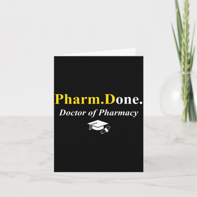 Pharm.done. done doctor of pharmacy pharmd card (Front)