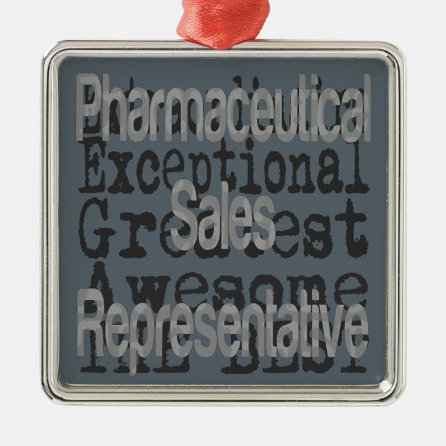 Pharmaceutical Sales Representative Extraordinaire Metal Tree Decoration (Front)