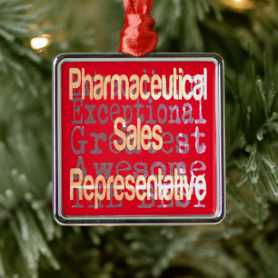Pharmaceutical Sales Representative Extraordinaire Metal Tree Decoration