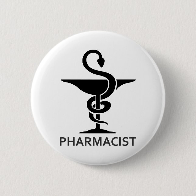 PHARMACIST 6 CM ROUND BADGE (Front)