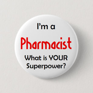 pharmacist 6 cm round badge