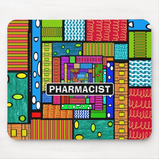 Pharmacist Abstract Art Gifts Mouse Mat (Front)