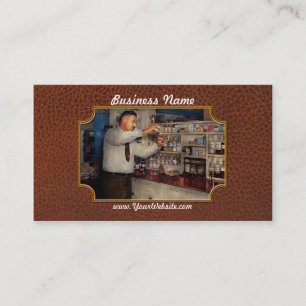 Pharmacist  - An old fashioned pharmacy 1939 Business Card