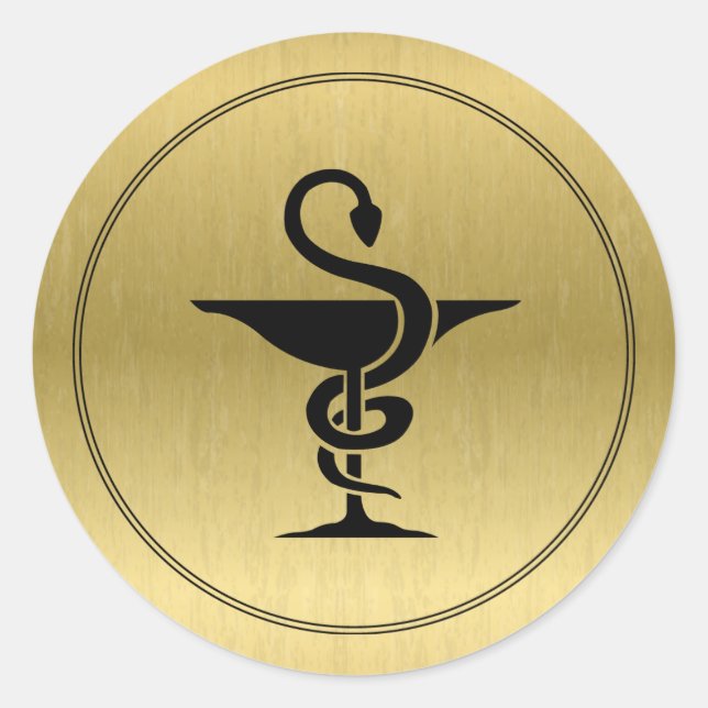 Pharmacist - Bowl of Hygeia Symbol Sticker (Front)