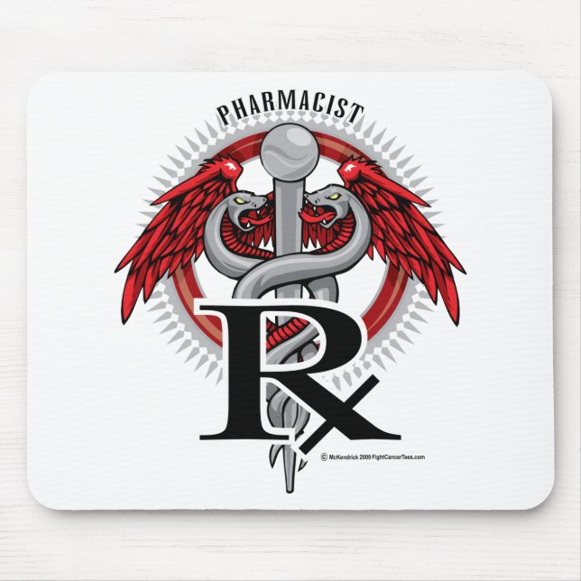 Pharmacist Caduceus Mouse Mat (Front)