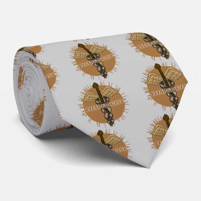 Pharmacist Caduceus Tie (Rolled)