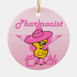 Pharmacist Chick #8 Ceramic Tree Decoration