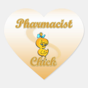Pharmacist Chick Heart Sticker