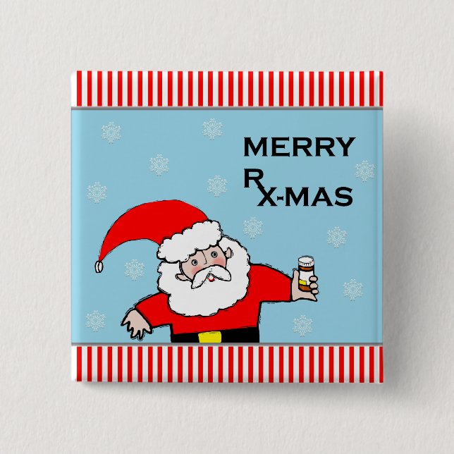 pharmacist Christmas 15 Cm Square Badge (Front)