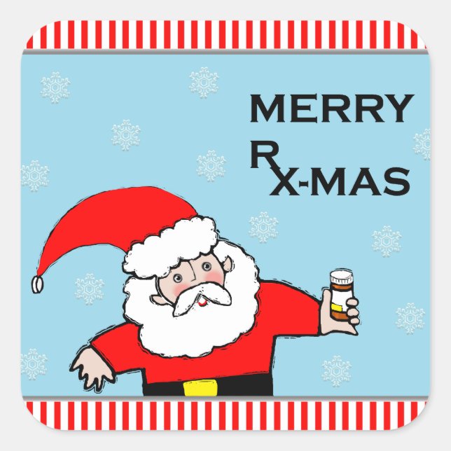 pharmacist Christmas holiday gift ideas Square Sticker (Front)