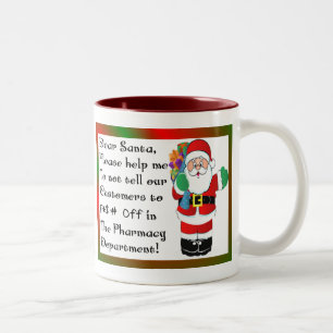 Pharmacist Christmas Themed Gifts Two-Tone Coffee Mug