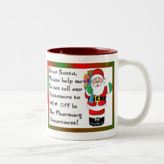 Pharmacist Christmas Themed Gifts Two-Tone Coffee Mug