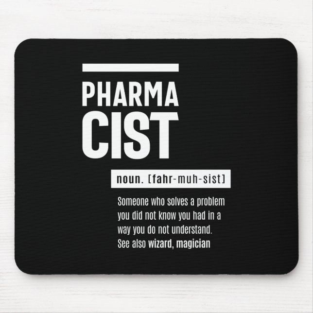 Pharmacist Definition Funny Gift Classic Mouse Mat (Front)