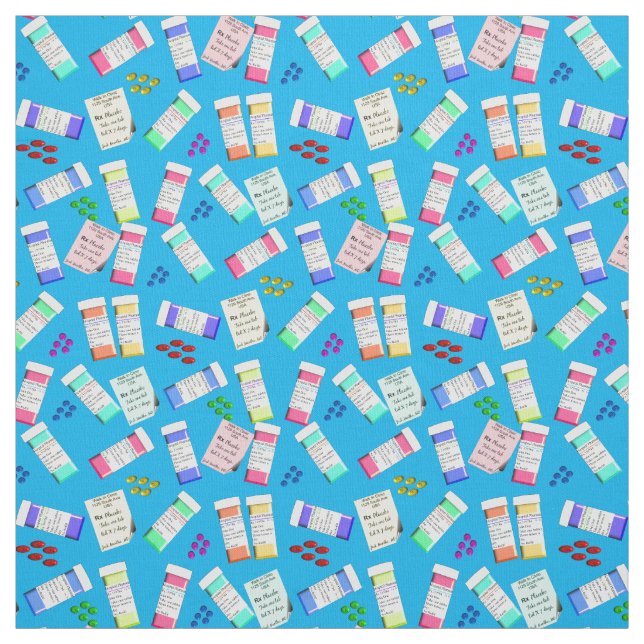 Pharmacist Fabric Bright Blue (Swatch)