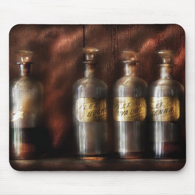 Pharmacist - Five Bottles Mouse Mat (Front)