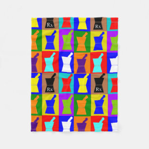 Pharmacist Fleece Blanket Pop Art Design