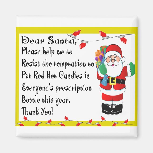 Pharmacist Funny Christmas Themed Gifts Magnet (Front)