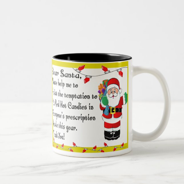 Pharmacist Funny Christmas Themed Gifts Two-Tone Coffee Mug (Right)