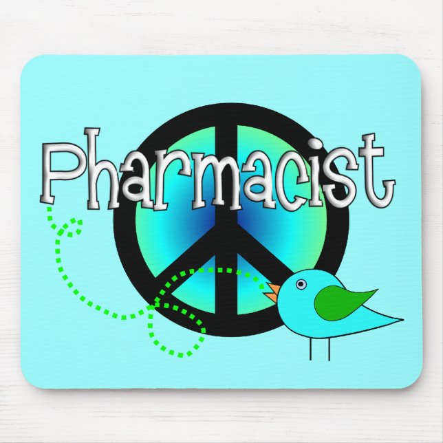 Pharmacist Gifts---Peace Sign Design Mouse Mat (Front)