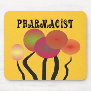 Pharmacist Gifts  Whimsical Trees Design Mouse Mat