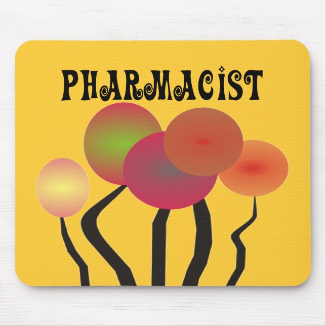 Pharmacist Gifts  Whimsical Trees Design Mouse Mat (Front)