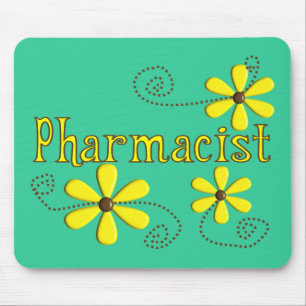 Pharmacist Gifts, Yellow Daisies Mouse Mat