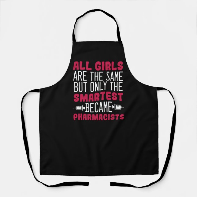 Pharmacist Girl Joke Pun Druggist Chemist Apron (Front)