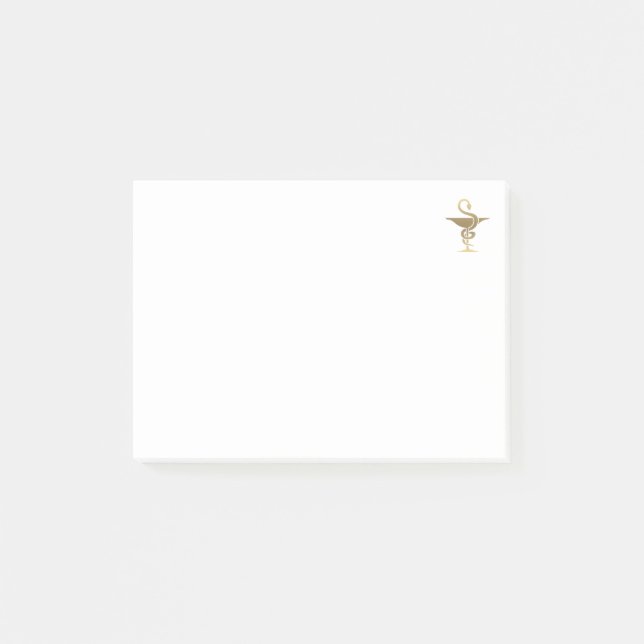 Pharmacist - Gold Bowl of Hygeia Symbol Post-it Notes (Front)