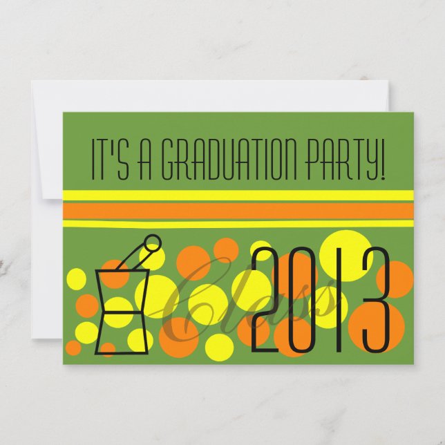 Pharmacist Graduation Invitations Green (Front)