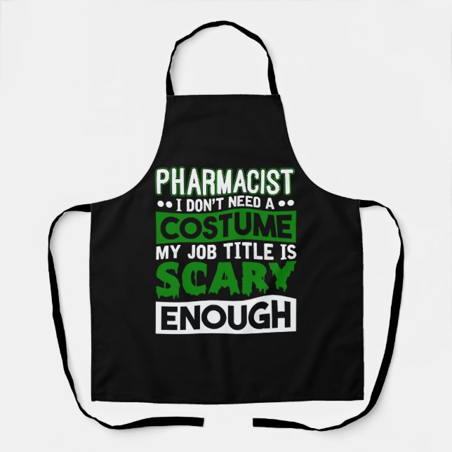 Pharmacist Halloween Costume Pharmacy Technician Apron (Front)