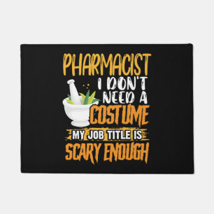 Pharmacist Halloween Costume Pharmacy Technician  Doormat