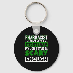 Pharmacist Halloween Costume Pharmacy Technician Key Ring