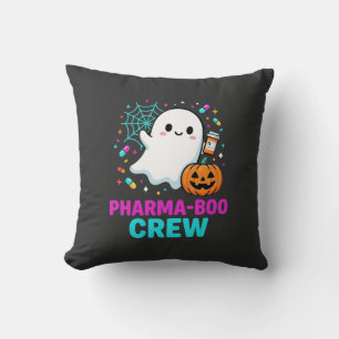 Pharmacist Halloween Pharma-Boo Crew Ghost Design_ Cushion