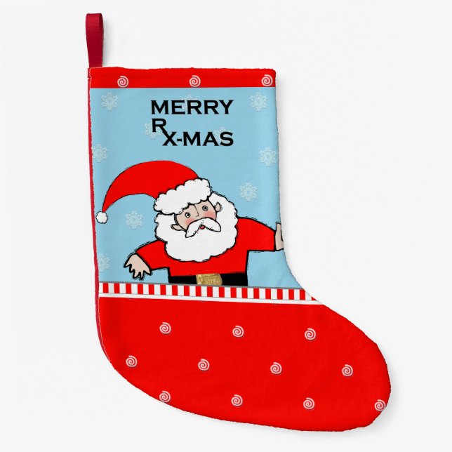 Pharmacist Holiday Gifts Small Christmas Stocking (Front)