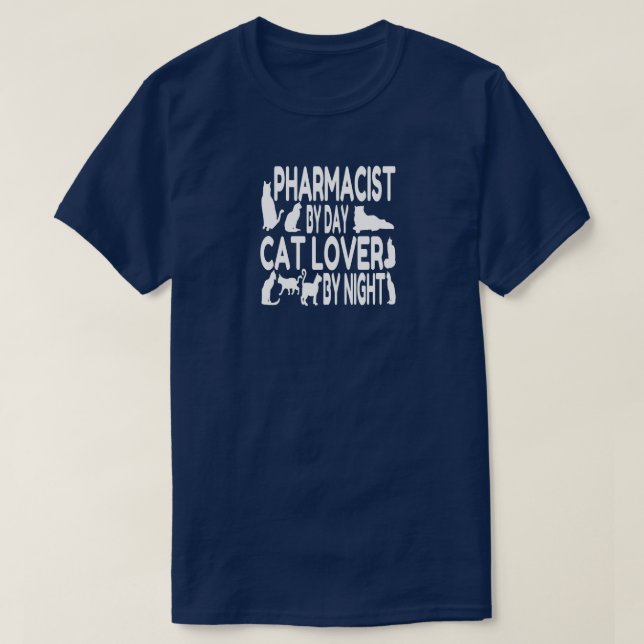 Pharmacist Loves Cats T-Shirt (Design Front)