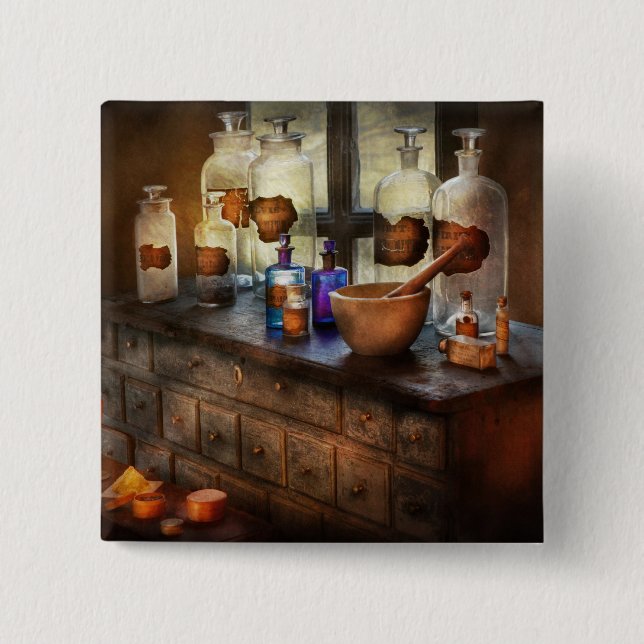 Pharmacist - Medicinal Equipment 15 Cm Square Badge (Front)
