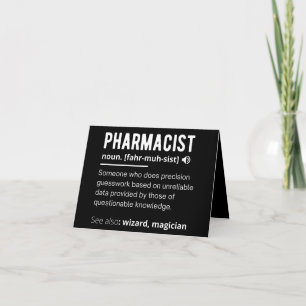 pharmacist note card